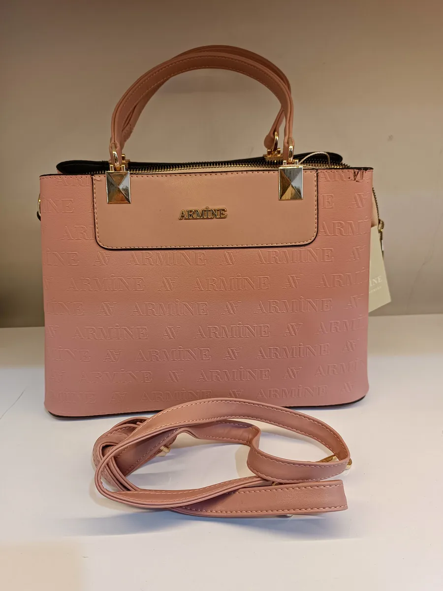 Armine Pembe Deri Çanta - Sıfır Etiketli
