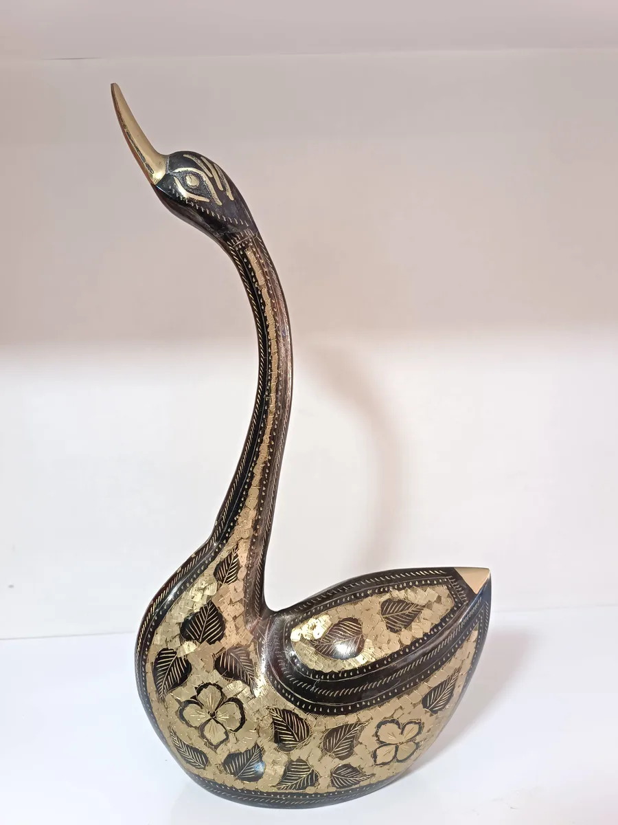 Antika Tarzı Dekoratif Kuş Heykeli - El Yapımı Metal Sanat Eseri