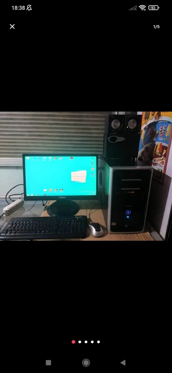 Bilgisayar Monitörü Klavye Mouse Hoparlör Seti