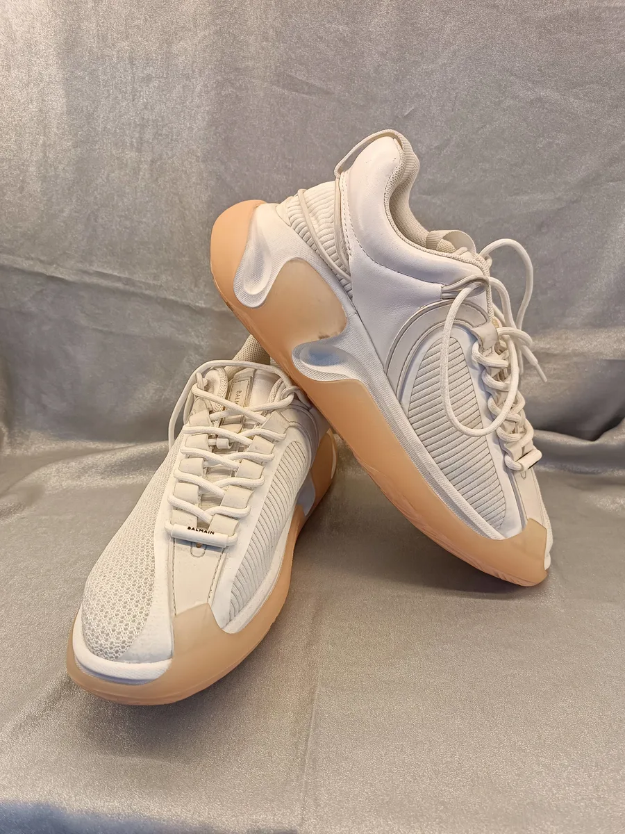 Balmain B-Court Beyaz Deri Spor Ayakkabı