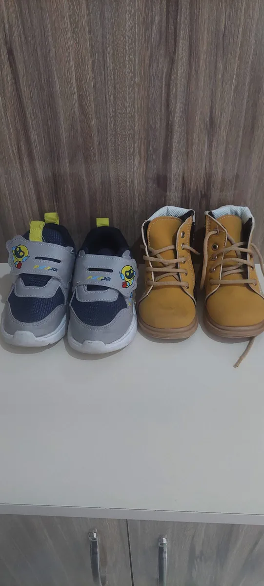 Çocuk Ayakkabı Seti 2li - Spor ve Bot Ayakkabı