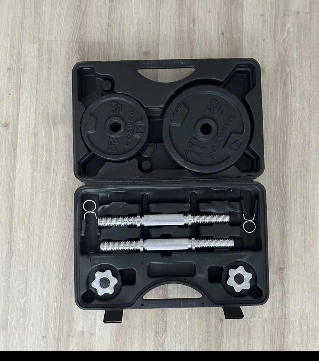 2x20 kg Ayarlanabilir Halter Seti Taşıyıcı Kasa ile