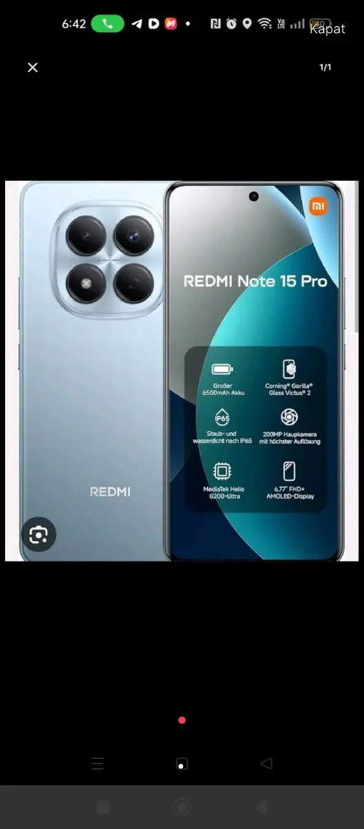 Xiaomi REDMI Note 15 Pro 200MP Kamera MediaTek Helio G200 Ultra