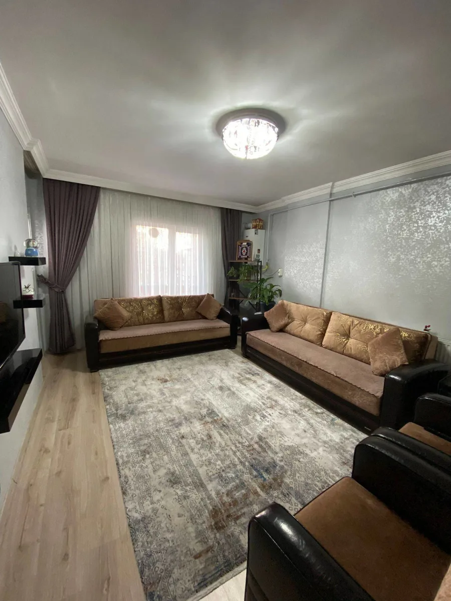 3+2+1 Kahverengi Deri ve Kumaş Koltuk Takımı - Yüksek Kalite