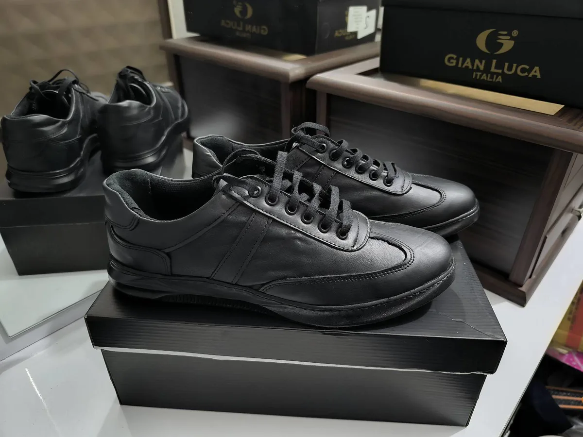 Gian Luca Italia Siyah Deri Casual Ayakkabı - Yeni