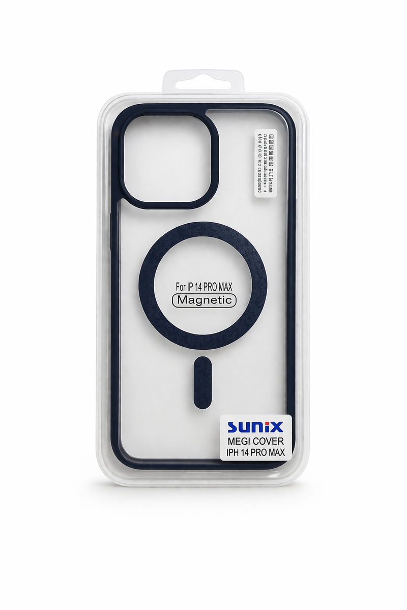 iPhone 14 Pro Max MagSafe Uyumlu Şeffaf Magnetik Kılıf - Sunix