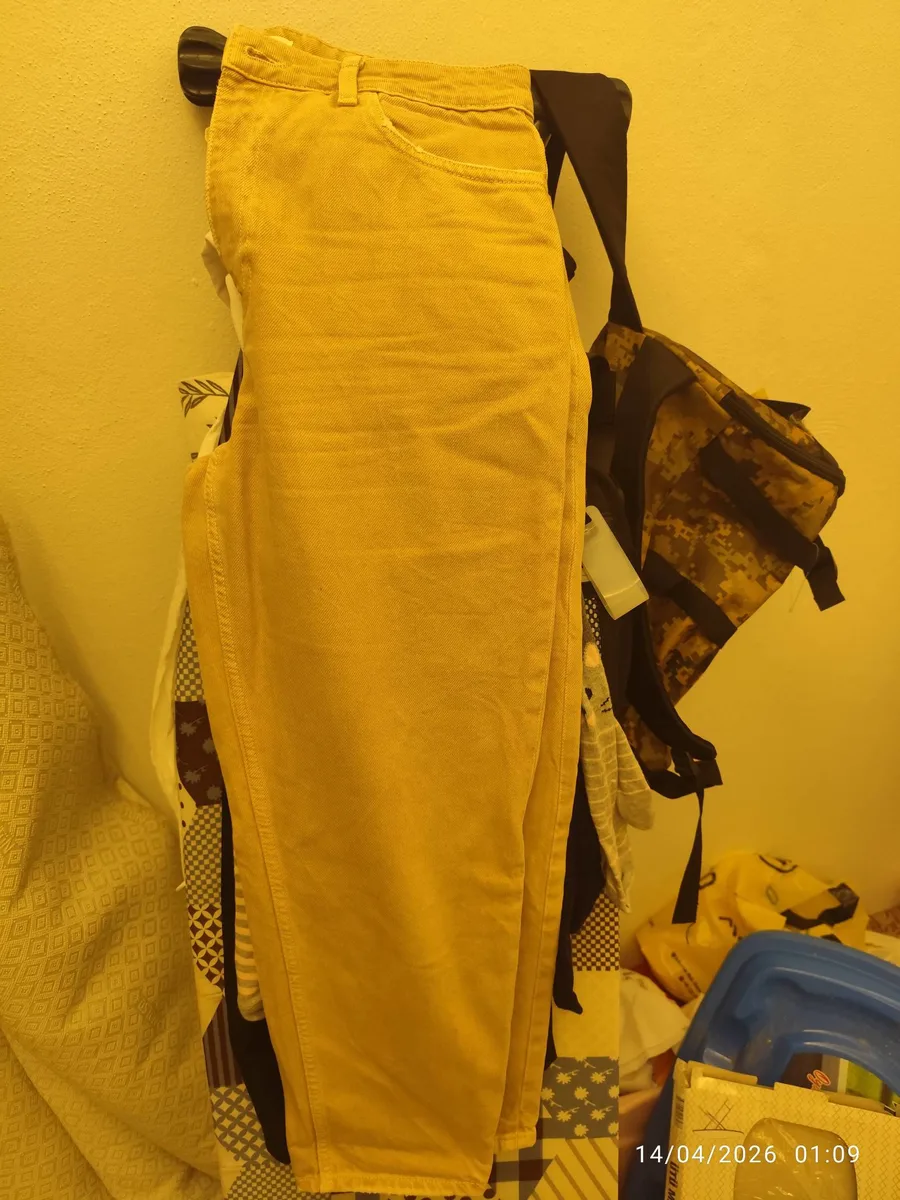 Beden M Sarı Kot Pantolon - Klasik Model