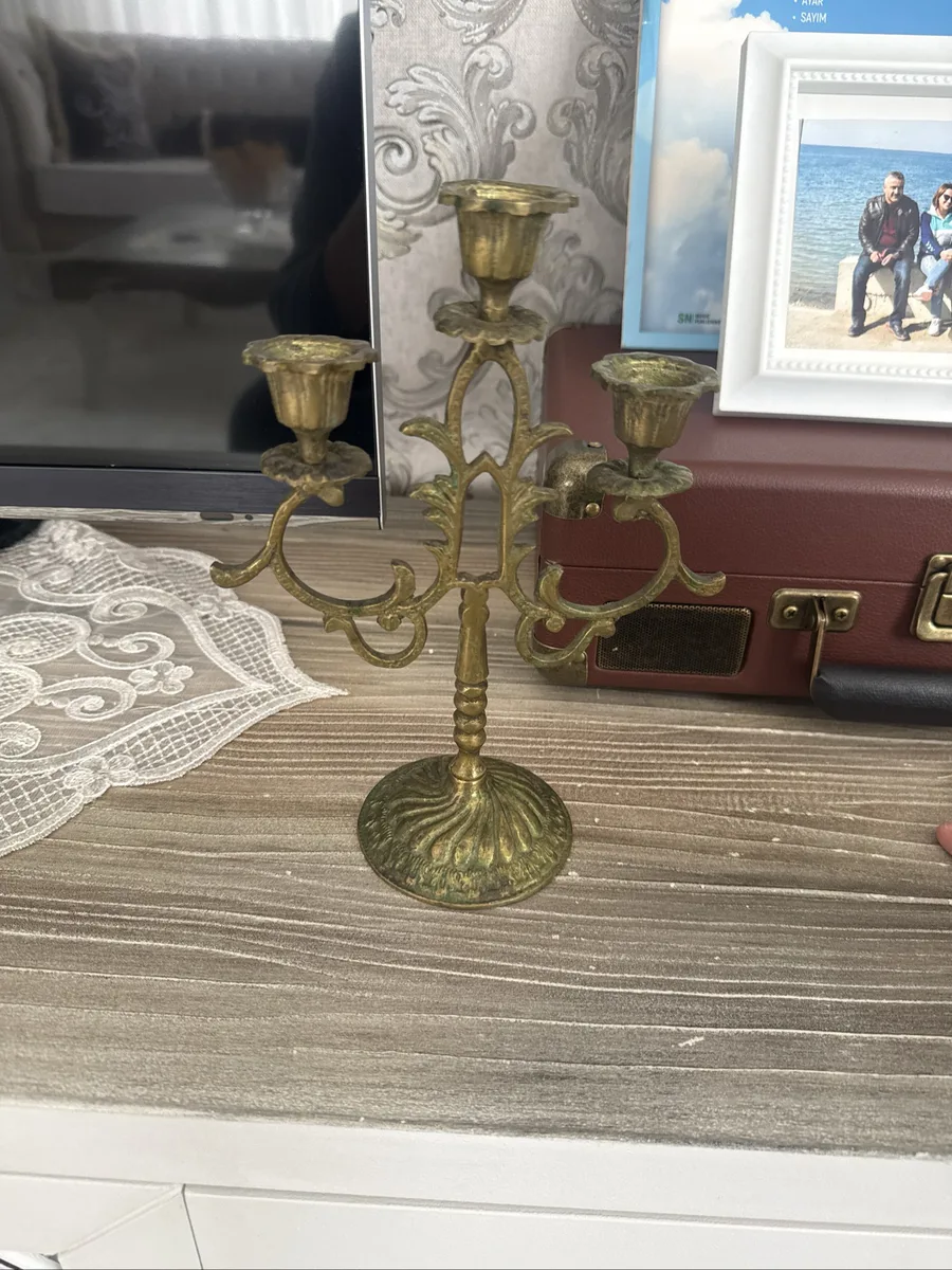 Antika pilinç 3 Kollu Şamdan 1940 senesine ait