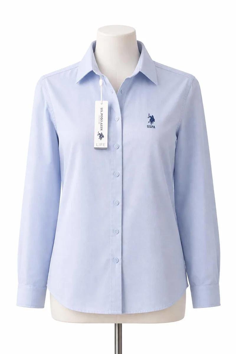 U.S. Polo Assn. Kadın Oxford Gömlek 42 Beden - Açık Mavi - Yeni