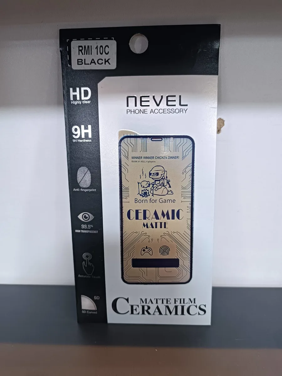 NEVEL RMI 10C Ceramic Matte 9H Ekran Koruyucu Cam - Siyah