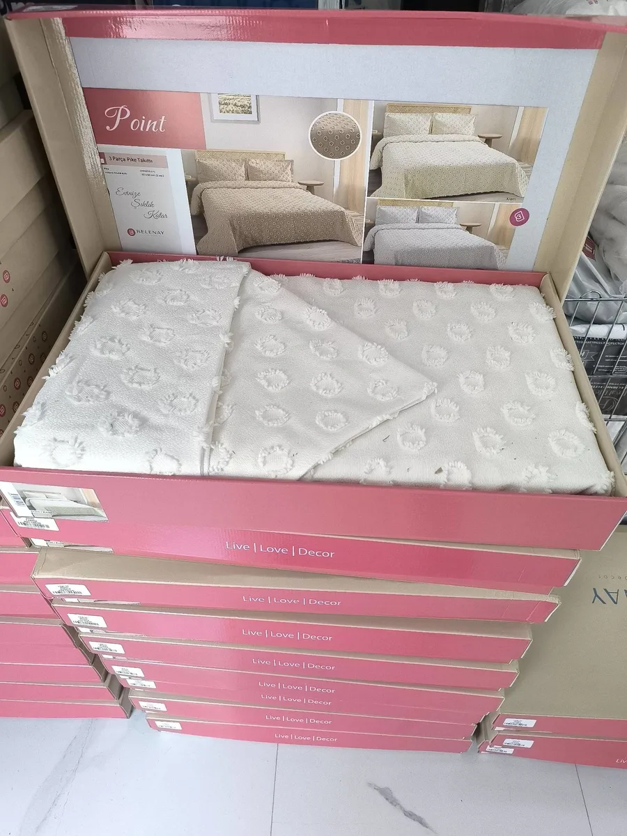 Belenay Point 3 Parça Yatak Takımı Cream Renk Sıfır