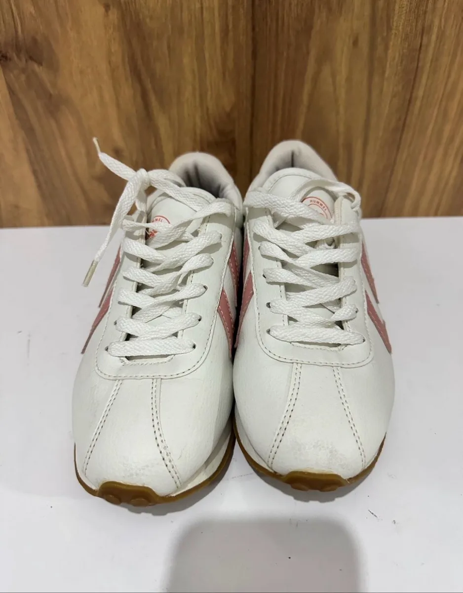 Vintage Beyaz Deri Spor Ayakkabı - Retro Stil