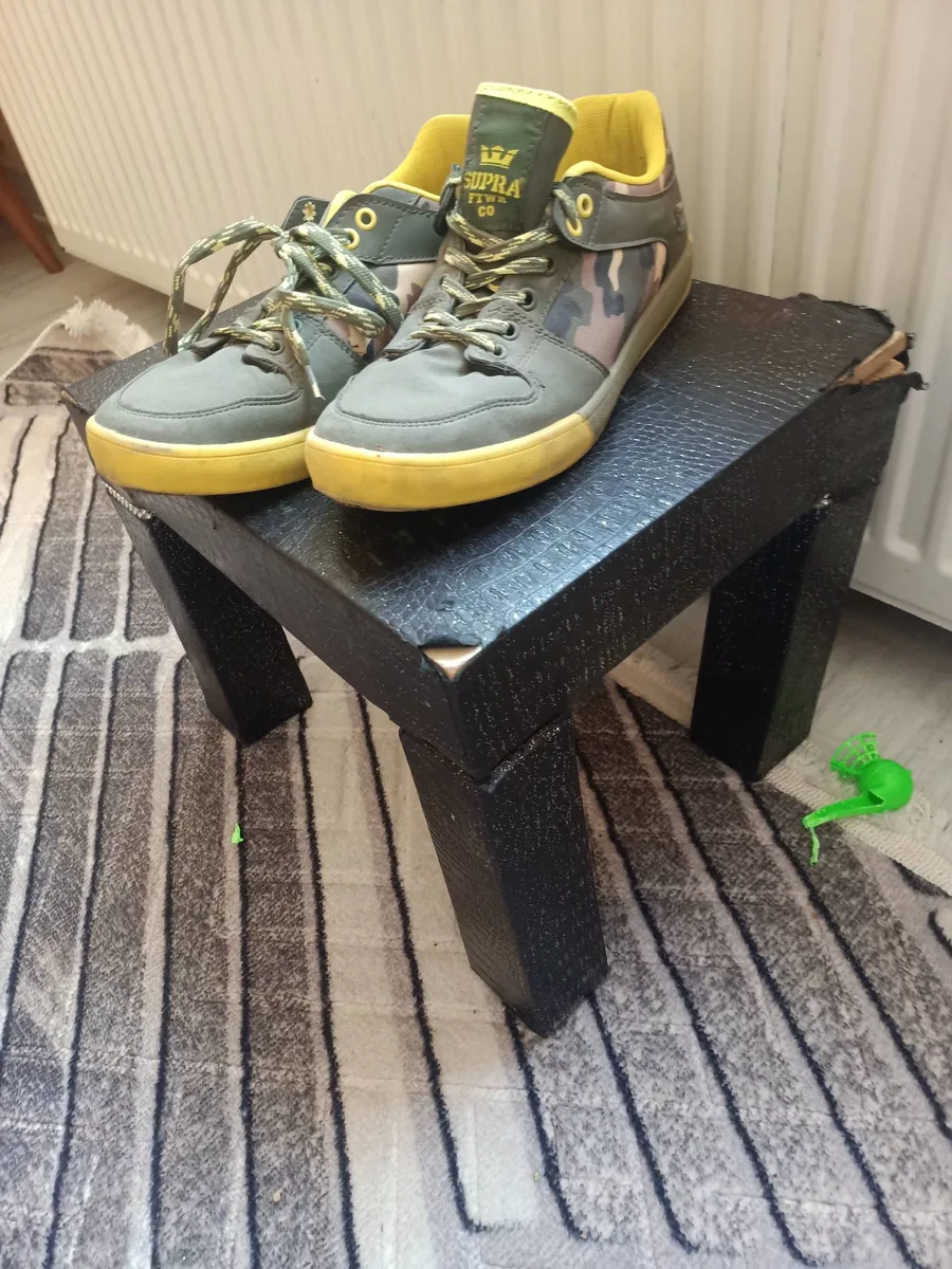 Supra Vaider Siyah Sarı Camo Desen High Top Spor Ayakkabı