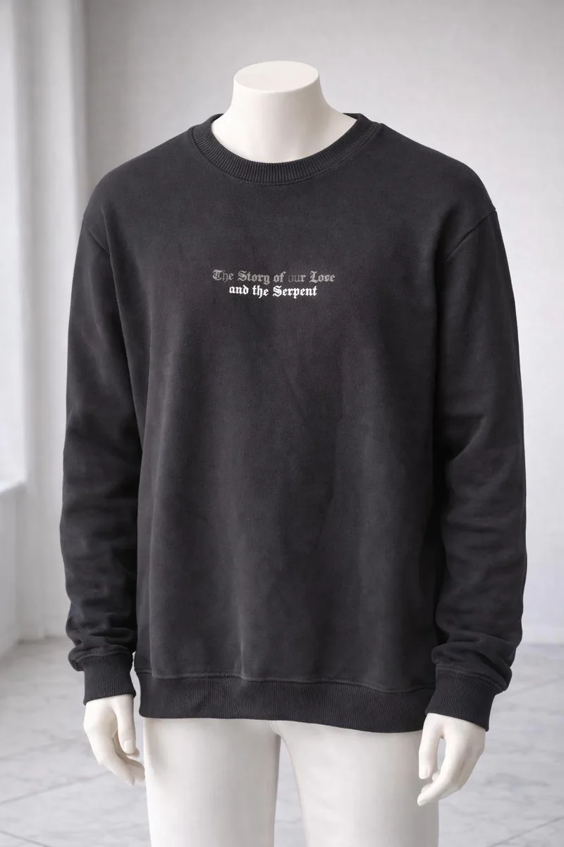Baskılı Unisex Sweatshirt - The Storm of our Love and the Serpent