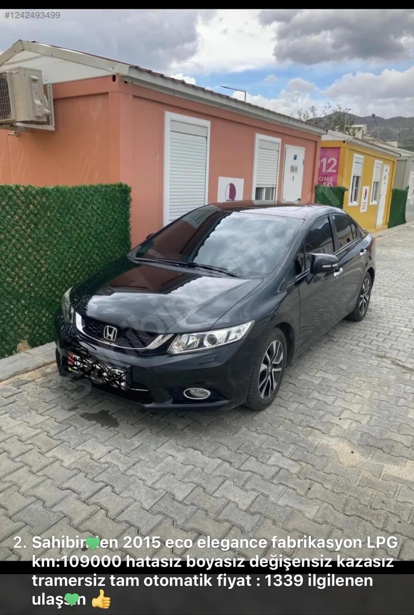 Honda civic 2015 km:109000 otomatik eco elegance