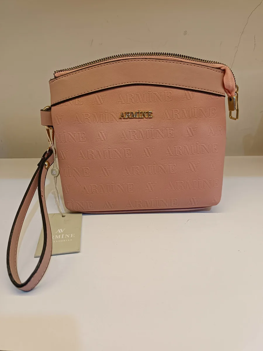 Armine Pembe Deri El Çantası - Yeni