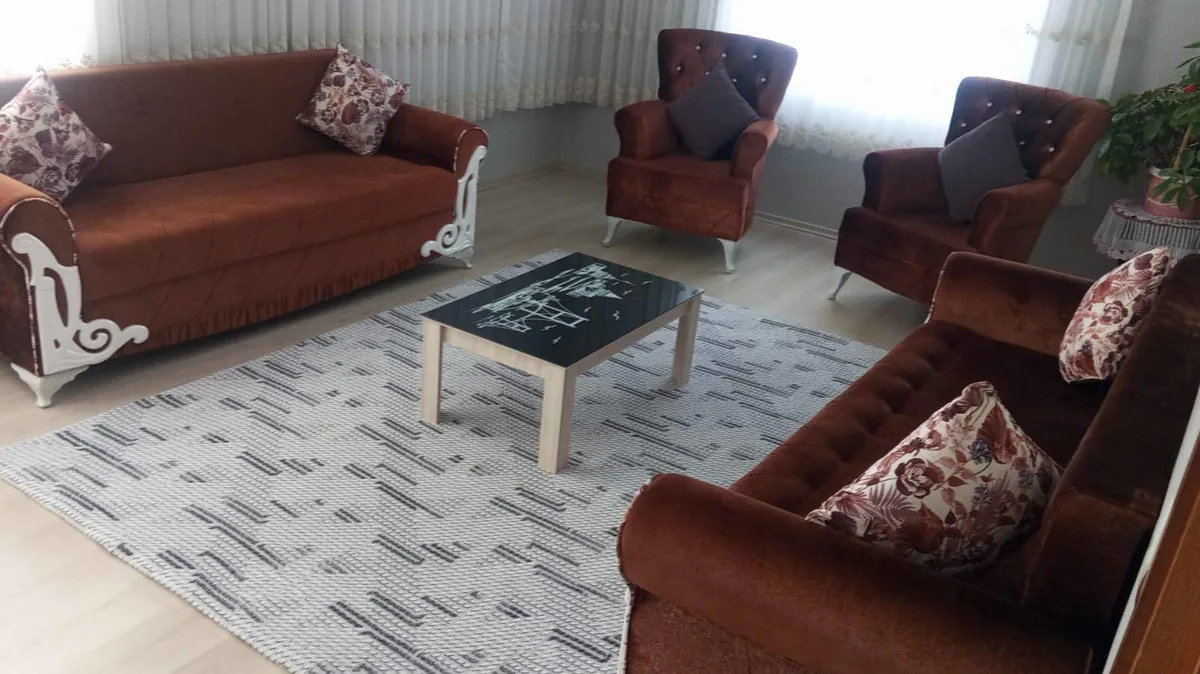 Vintage Chester Salon Takımı 4 Koltuk Kahverengi Kadife - sıfır ayarında