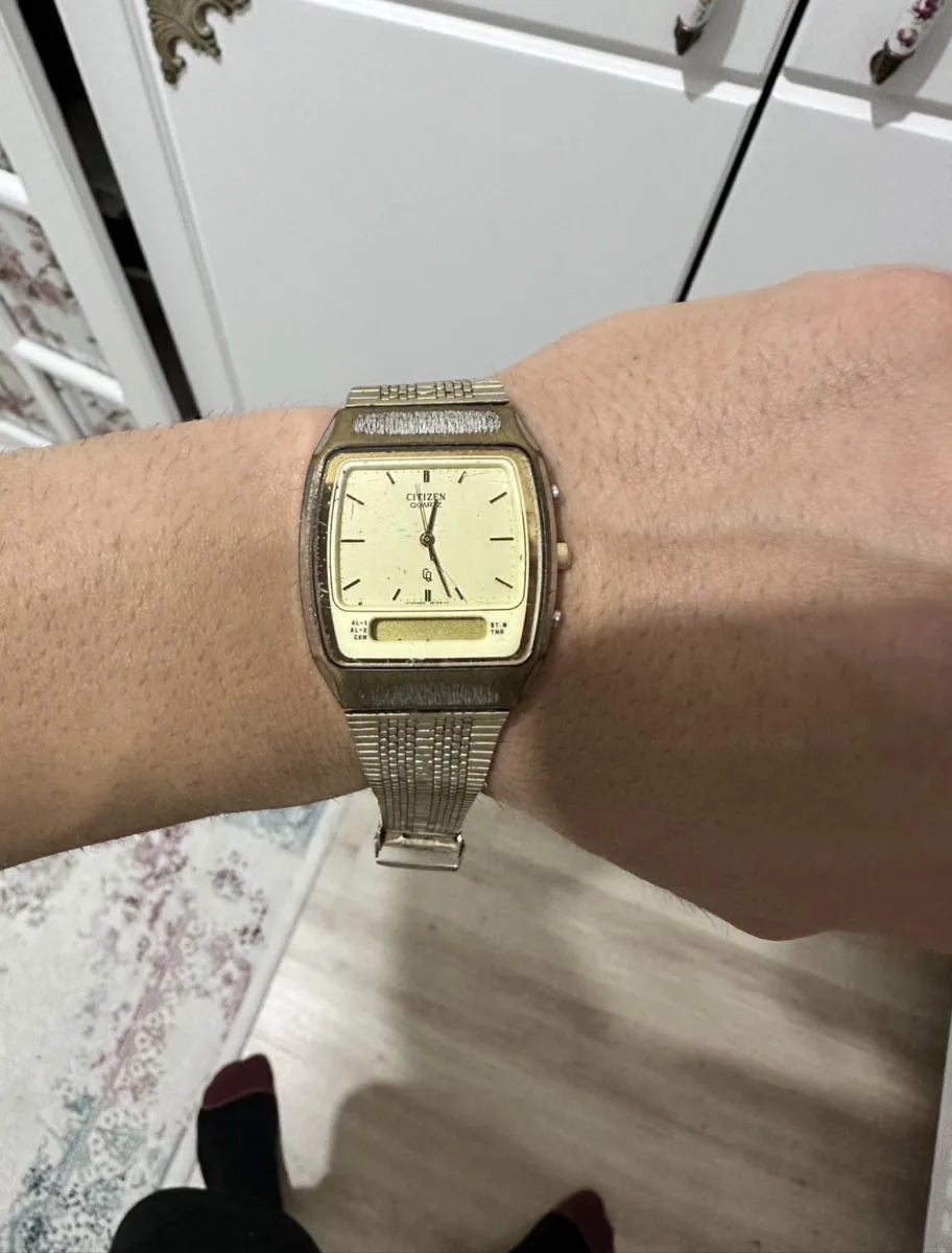 Citizen Vintage Analog-Dijital Kol Saati - Metal Kordon