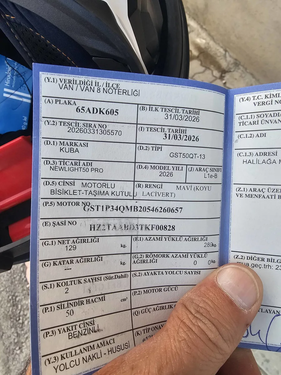 Kuba Newlınght 50 pro benzinli çantasi kaskı eldiveni ve çadiri hediye verilecek