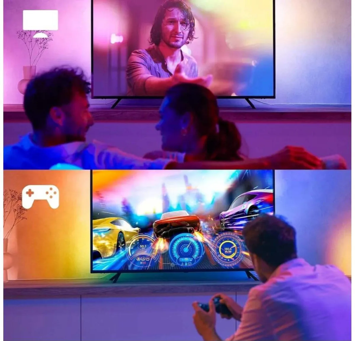 Philips Hue Sync,bridge,55 inç şeritled ve ikili aksiyon ışık set.