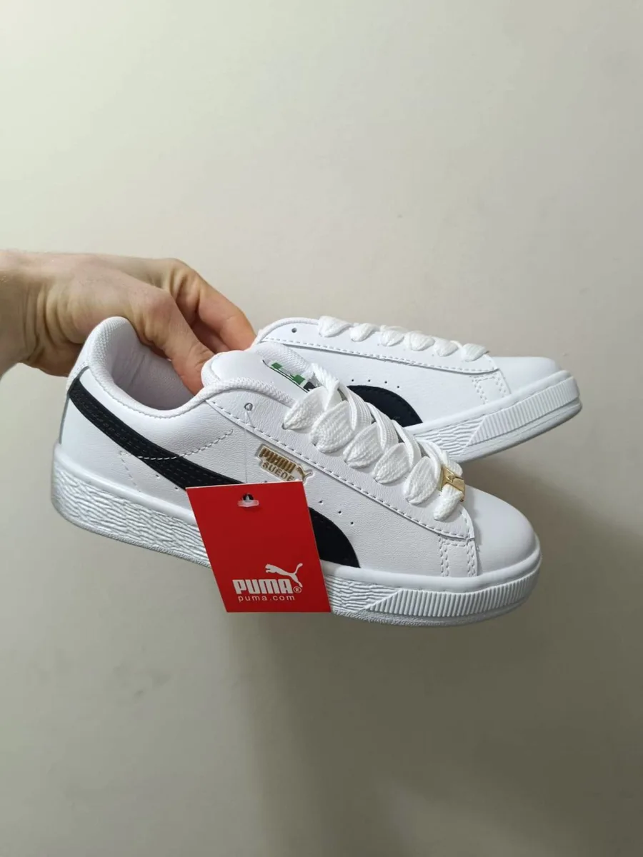 Sıfır Puma Basket Platform Beyaz Siyah Kadın Spor Ayakkabısı