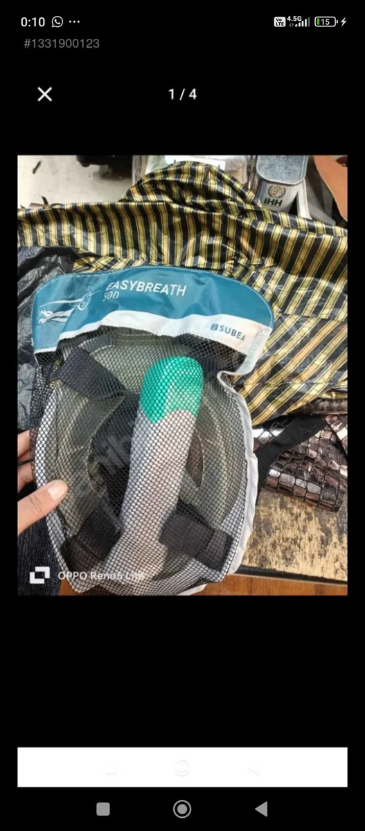 Subea Easybreath 500 Yüzey Şnorkel Maskesi - Mavi