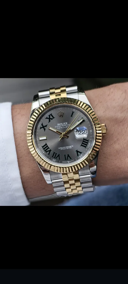 Rolex Datejust II 41mm Altın Gümüş Roman Saatlı Otomatik Erkek Saati