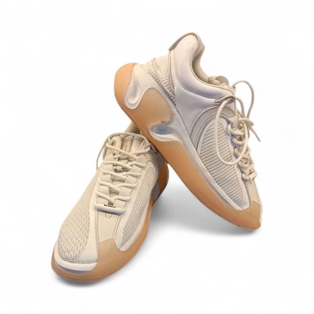 Balmain B-Court Beyaz Deri Spor Ayakkabı