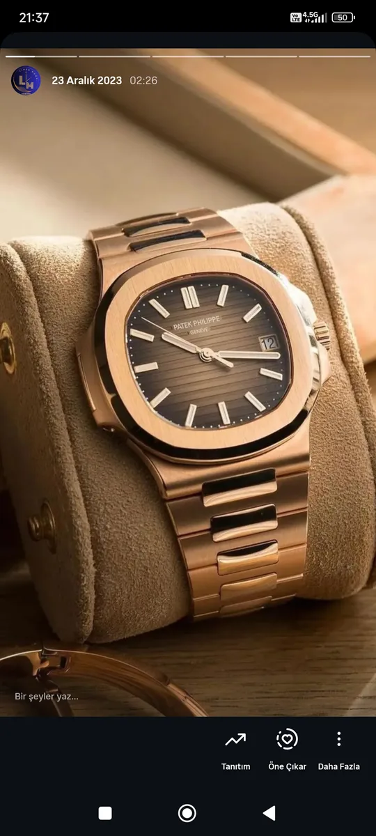 Patek Philippe Nautilus Rose Gold Otomatik Kol Saati - Orijinal