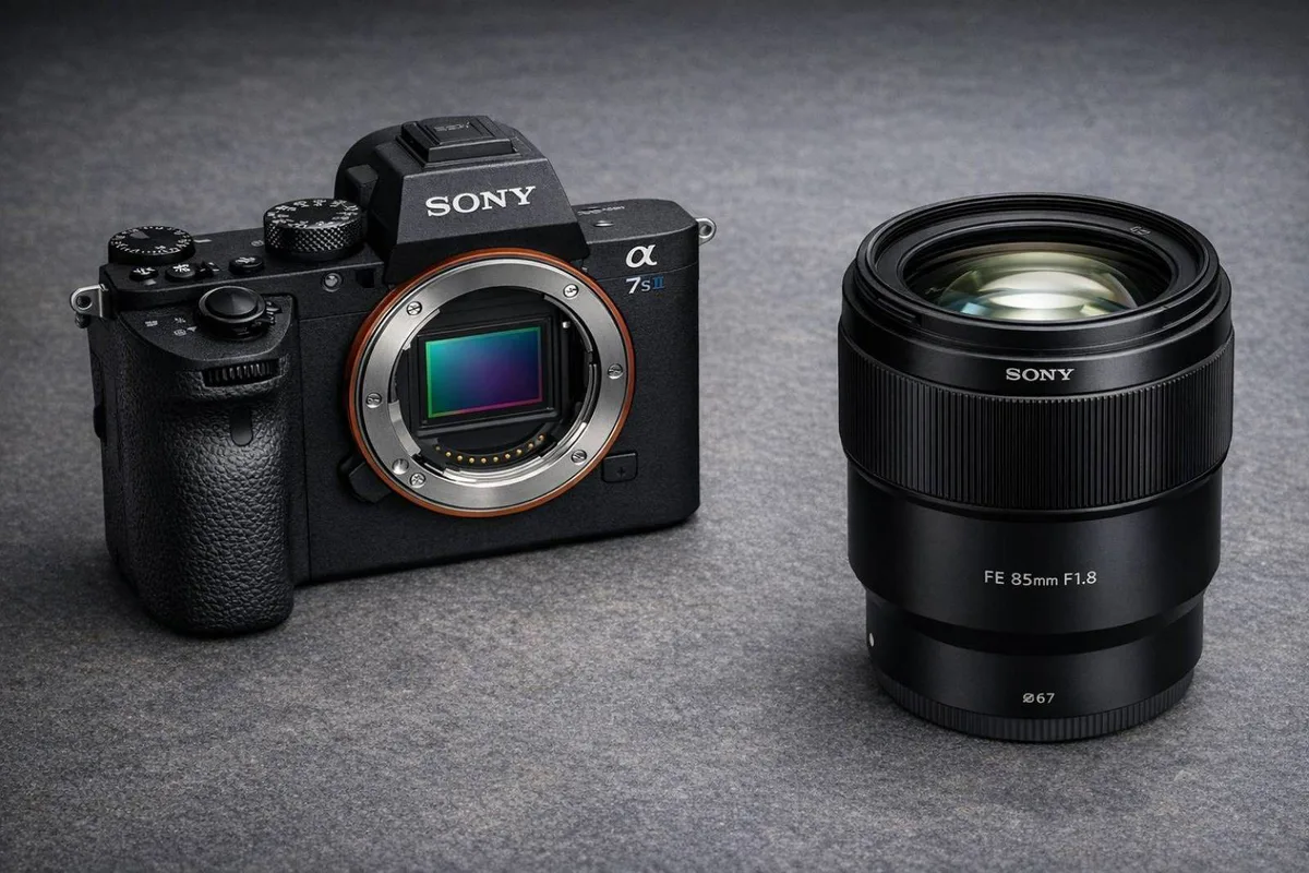 Sony A7S II Full Frame Kamera + Sony FE 85mm F1.8 Lens - Profesyonel Fotoğrafçılık Seti