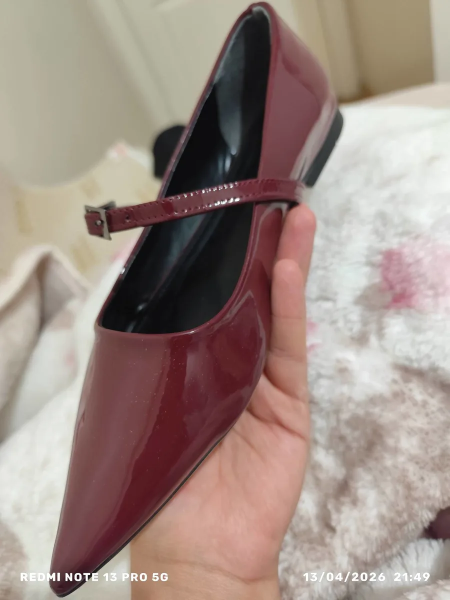 Bordo Patent Çocuk Ayakkabısı - Mary Jane Tarzı Abiye Ayakkabısı