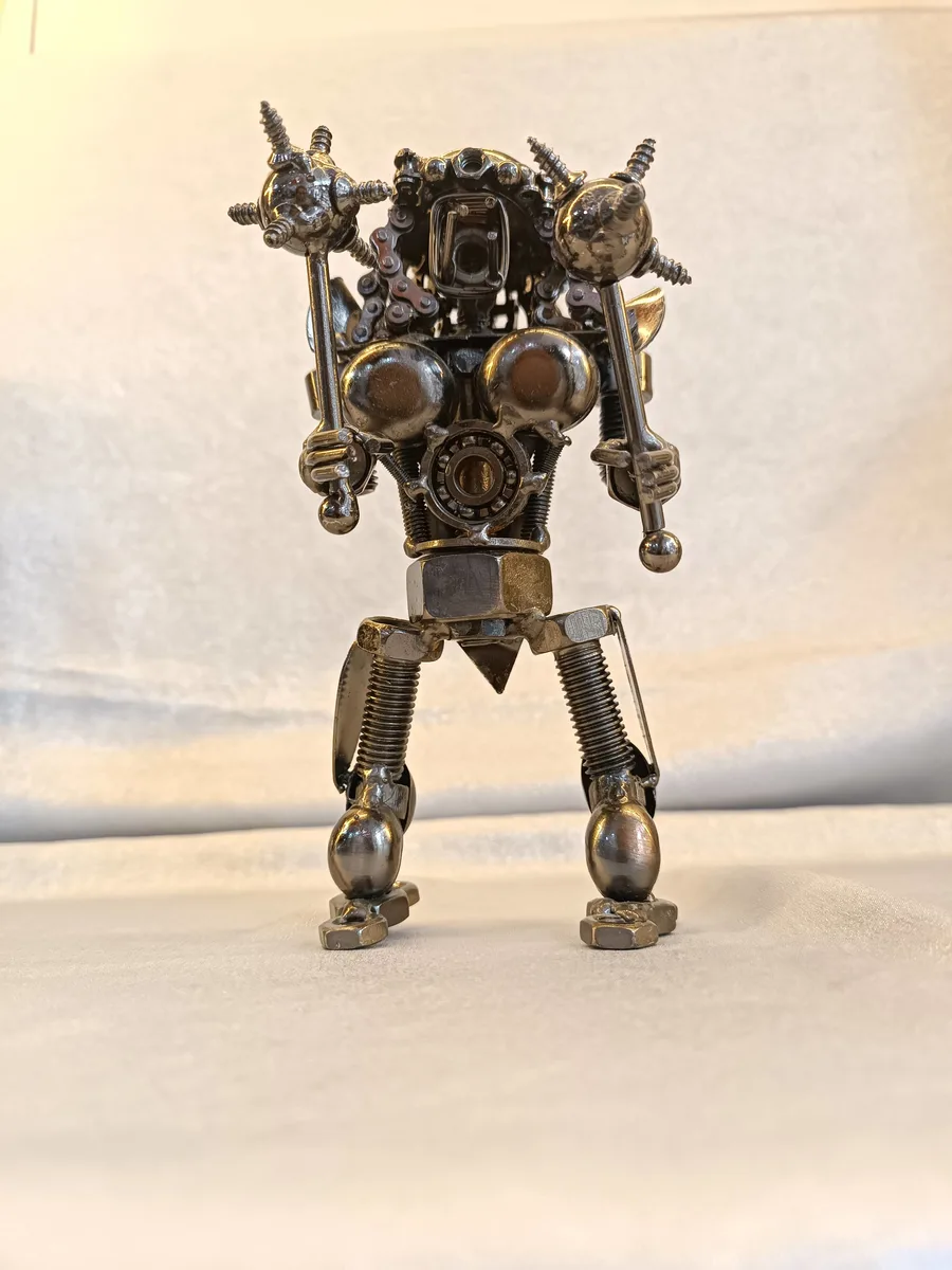 Vintage Steampunk Tarzı Metal Robot Dekoratif Figür - El Yapımı