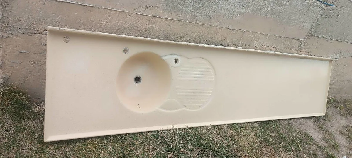 Granit/Ceramic Mutfak Tezgahı Eviyesi Tek Hazneli Çift Taraflı Kullanılmış