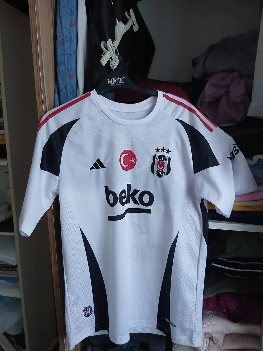 Beşiktaş JK Adidas Beyaz Resmi Futbol Forması - Beko Sponsorlu