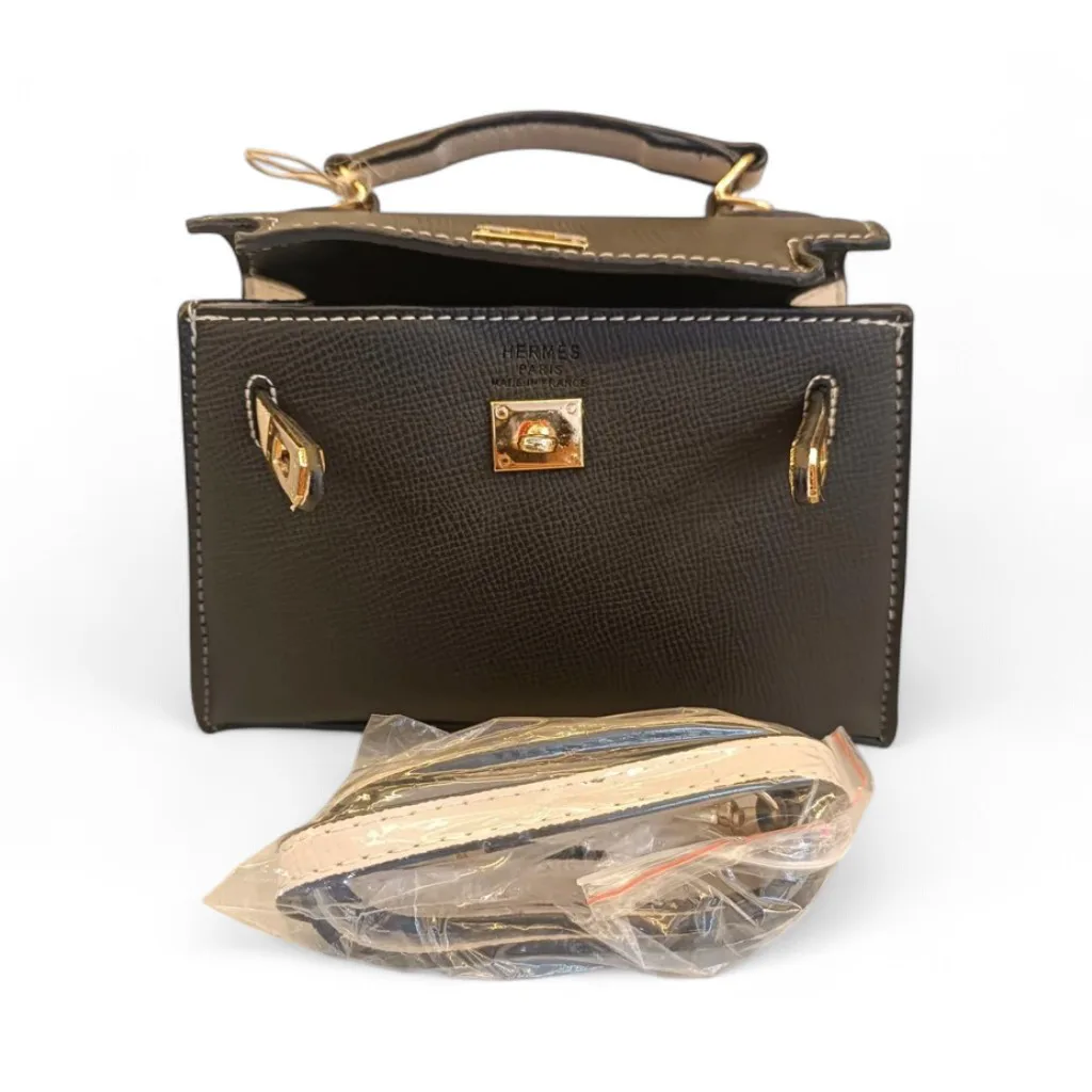 Hermes Mini Kelly Kilitli El çantası - Yeni Strapsıyla