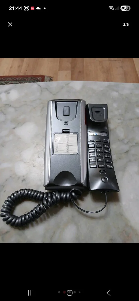 Retro Tuşlu Telefon Seti - Brick Red Renk - Vintage Koleksiyonluk