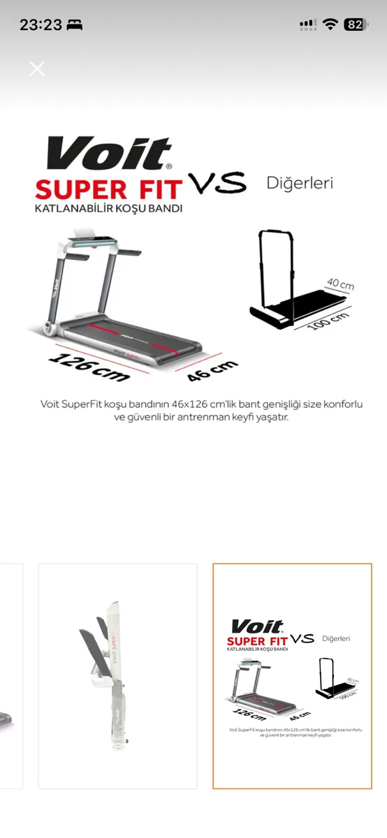 Voit SuperFit Katlanabilir Koşu Bandı - 126x46cm