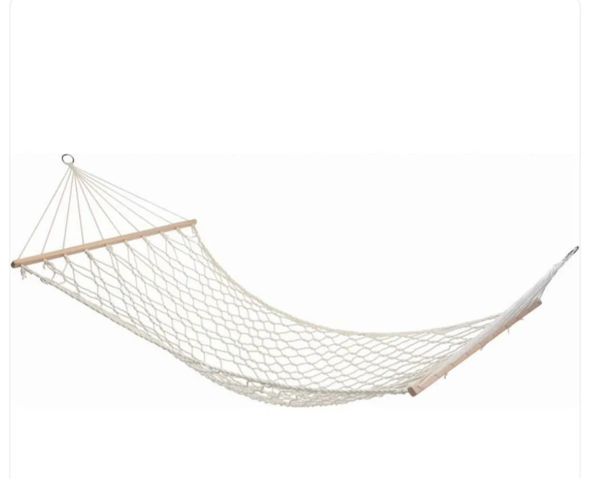 Bahçe ve Dış Mekan için Rahat Hamak - Ahşap Destekli