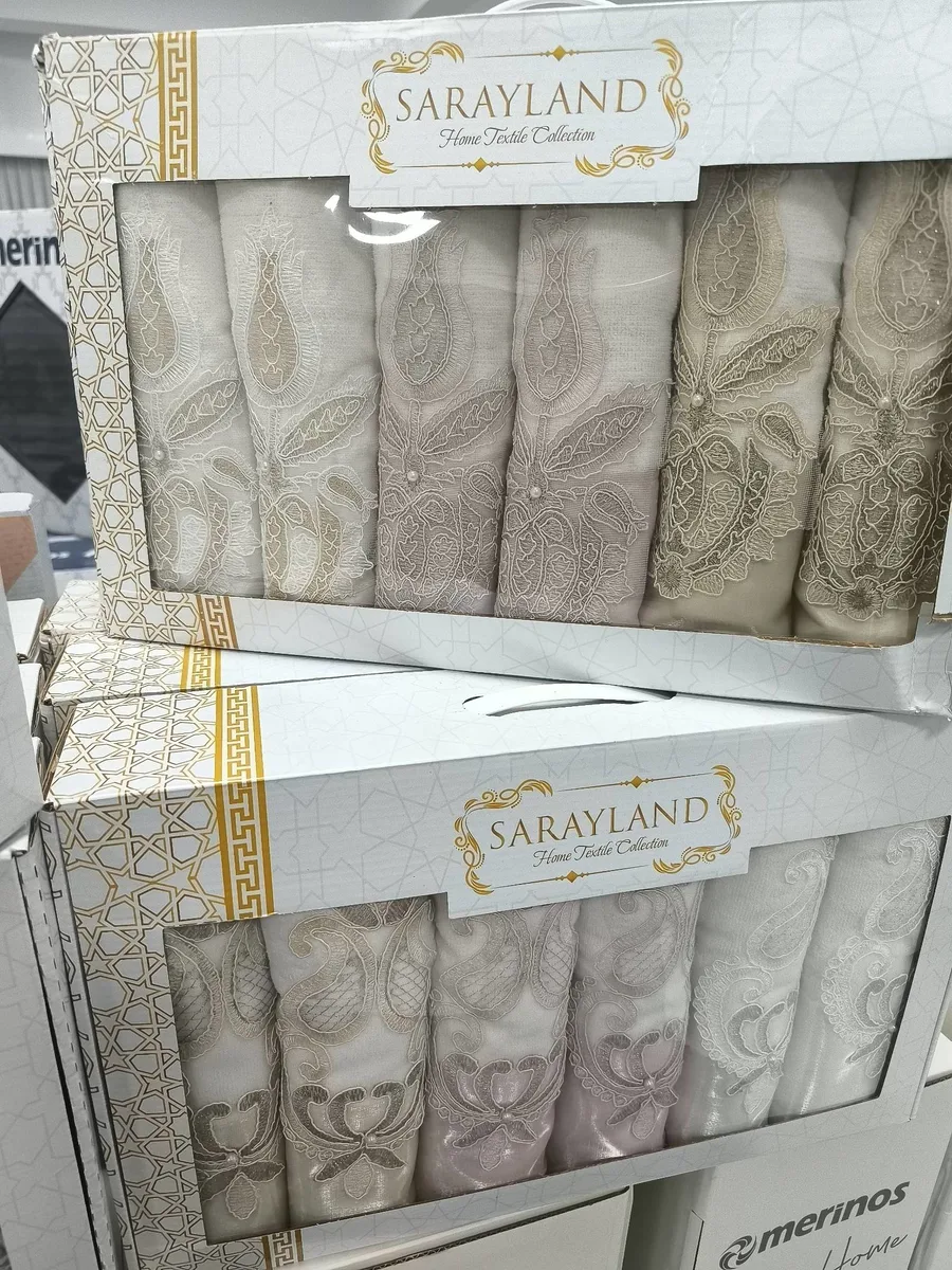 Sarayland Ev Tekstili Koleksiyonu - Dantel Desenli  havlu  Seti Yeni