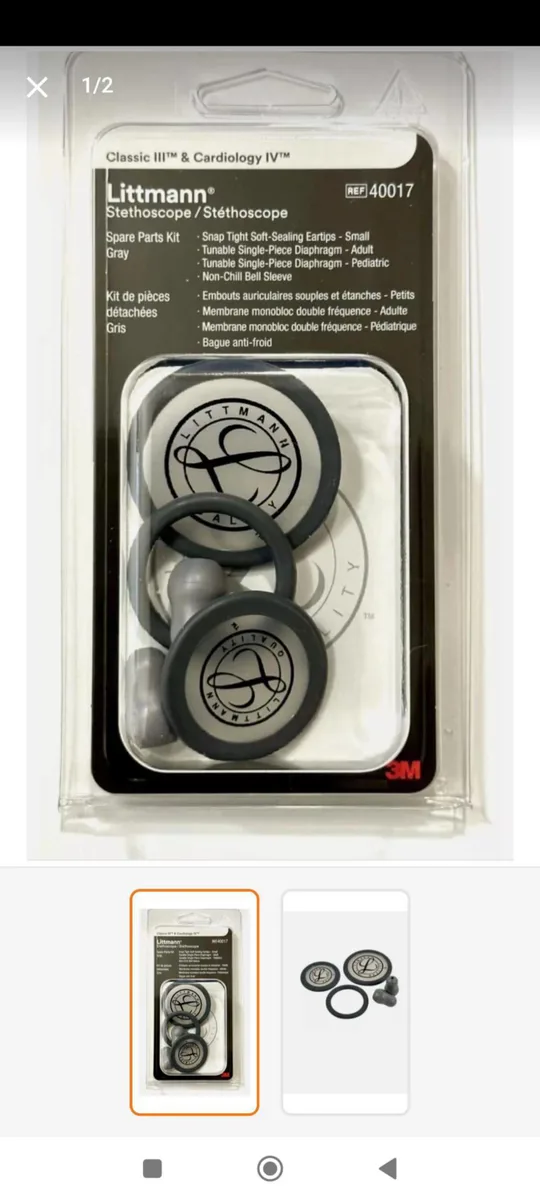 Littmann Stetoskop Yedek Parça Seti (REF 40017) - Gri