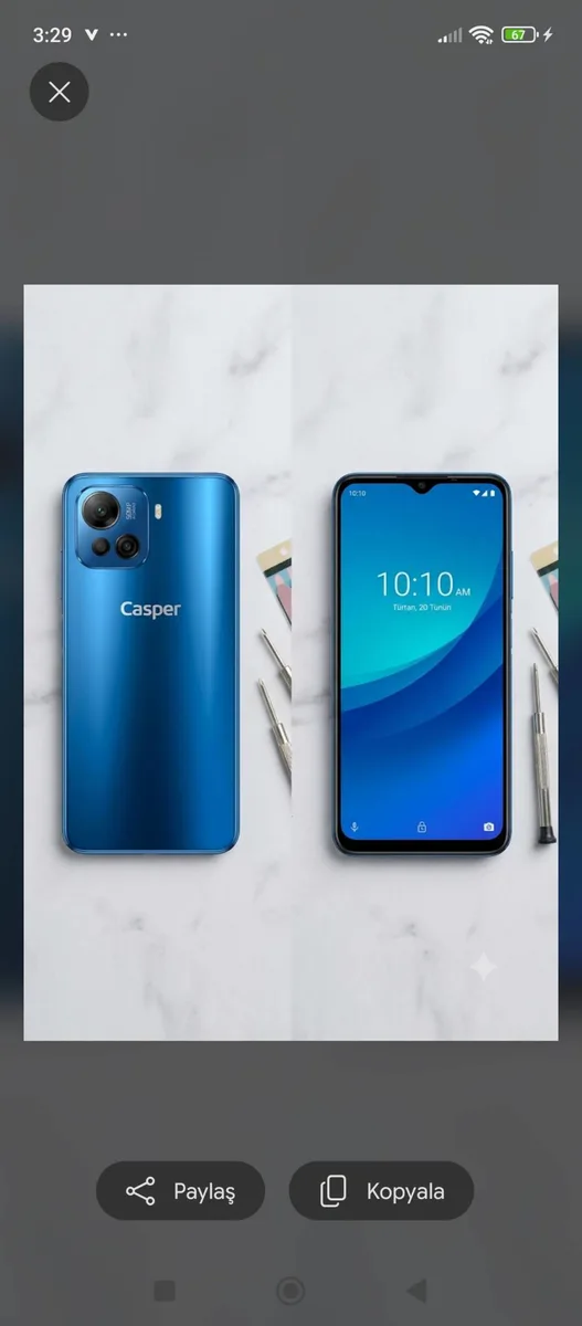 Casper VIA A3 Pro 128GB Mavi - Açılmamış Kutu